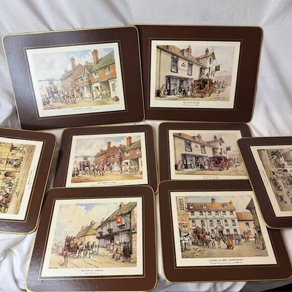 Set of 8 Table Mats Clover Leaf Vintage Warme and Rostbestandige Set - Picture 1 of 12